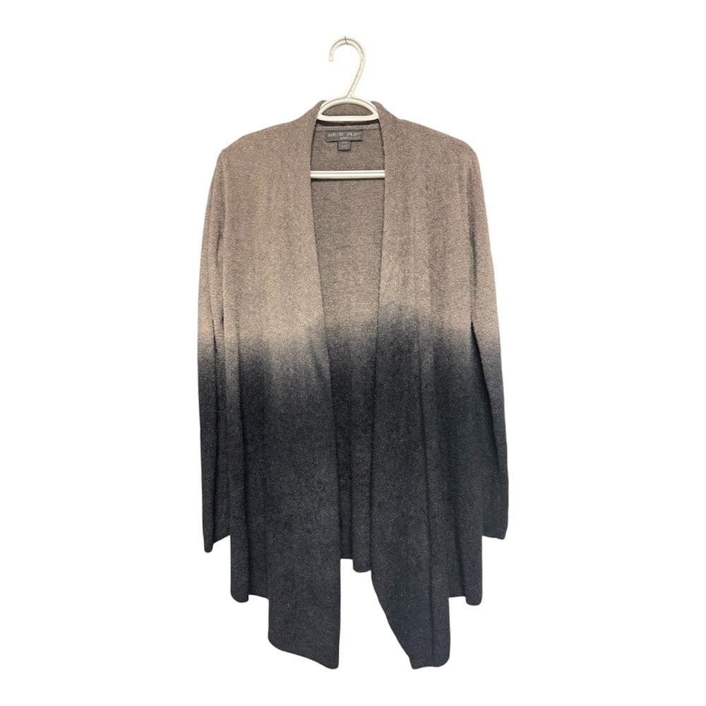 Barefoot Dreams Women's Ombre Wrap Cardigan Chic Open Front S/M Grey Black‎ Cozy